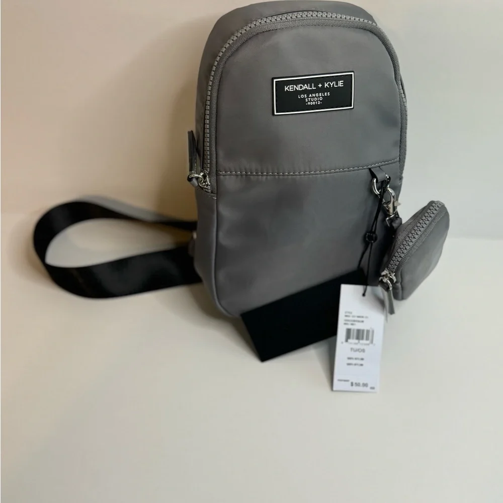 TOP SELLER Kendall & Kylie Gray Backpack Messenger Crossbody Adjustable NWT